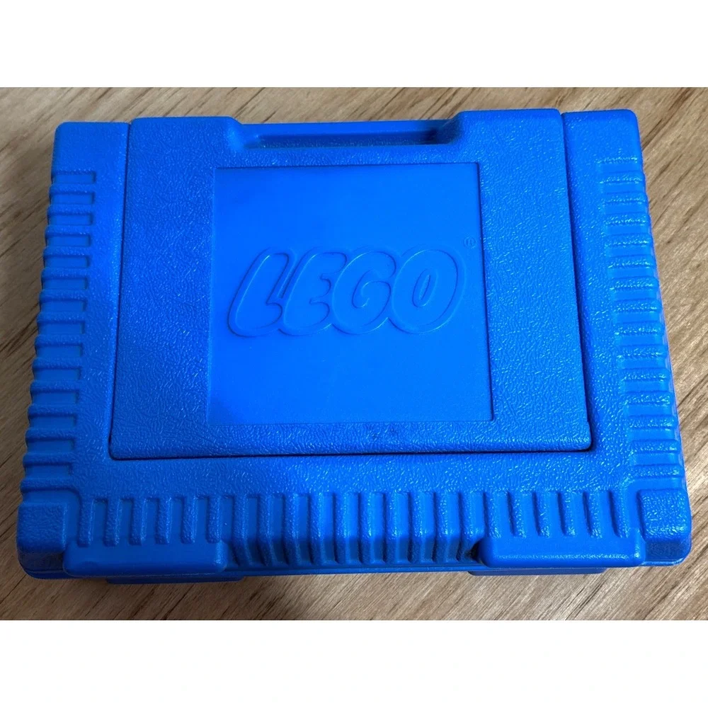 Vintage‎ 1984 LEGO Blue Hard Shell Carrying Case Storage Box Made in USA Retro